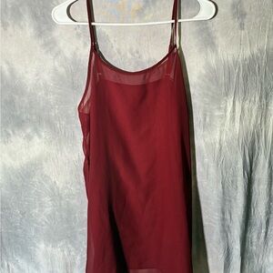 Chic Wine Red Slip Dress